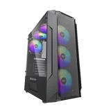 AIGO darkFlash Leo TG ATX Gaming Casing With Four  RGB Fan